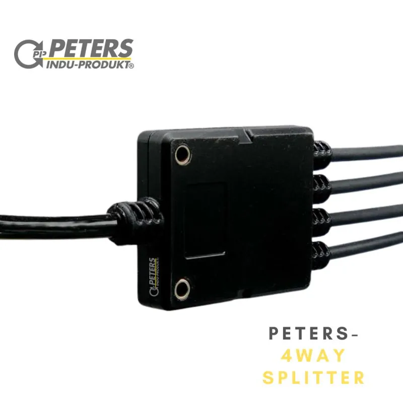 Peters 4-fach-Verteiler mit angespritzten Leitungen